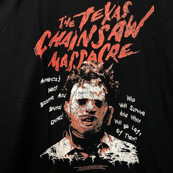 The Texas Chainsaw Massacre Leatherface Horror T-Shirt Size XL - Picture 2 of 4